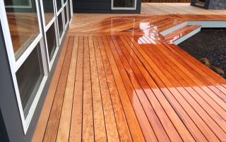 Mahogany hardwood decking